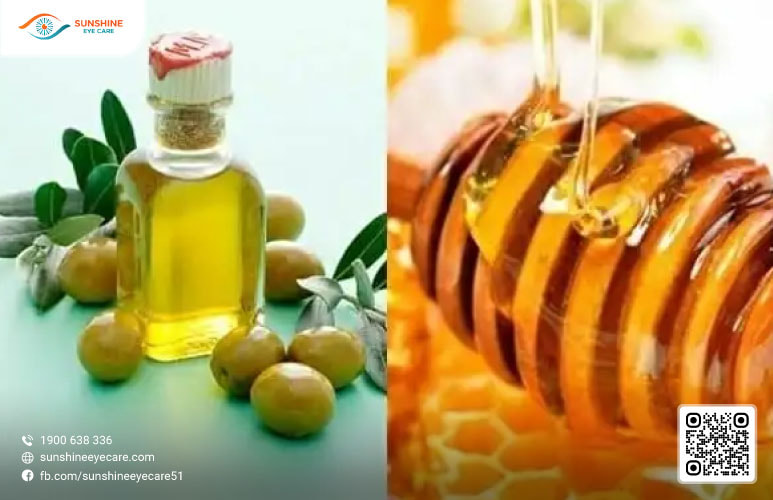 sử dụng mật ong và dầu oliu